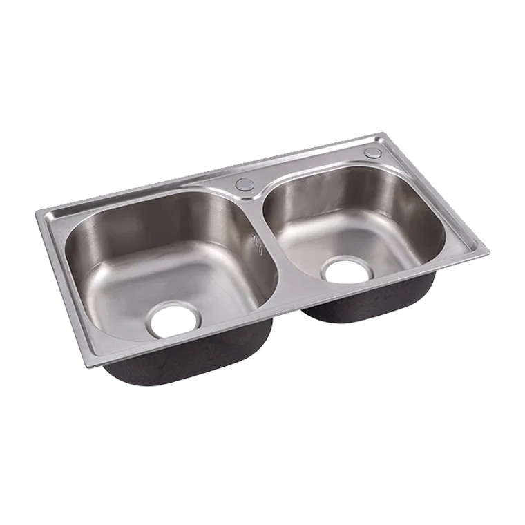 Double Bowl Stainless Steel Sink Machine Pressed Kitchen Sink