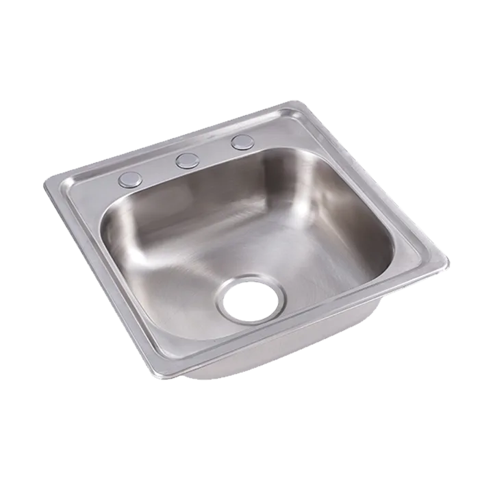 Single Bowl Stainless Steel Drop-In Kitchen Sink